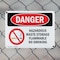 Signmission Hazardous Waste Storage Flammable No Smoking Danger Sign, Plastic, 10in W x 7in L, 2PK OS-2PACK-DS-P-710-L-1322 - alternate 2